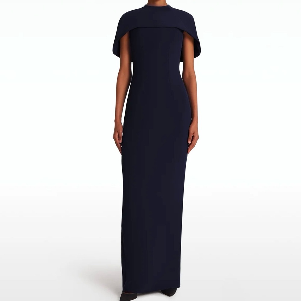 Safiyaa Kalika Long Dress in Midnight Navy